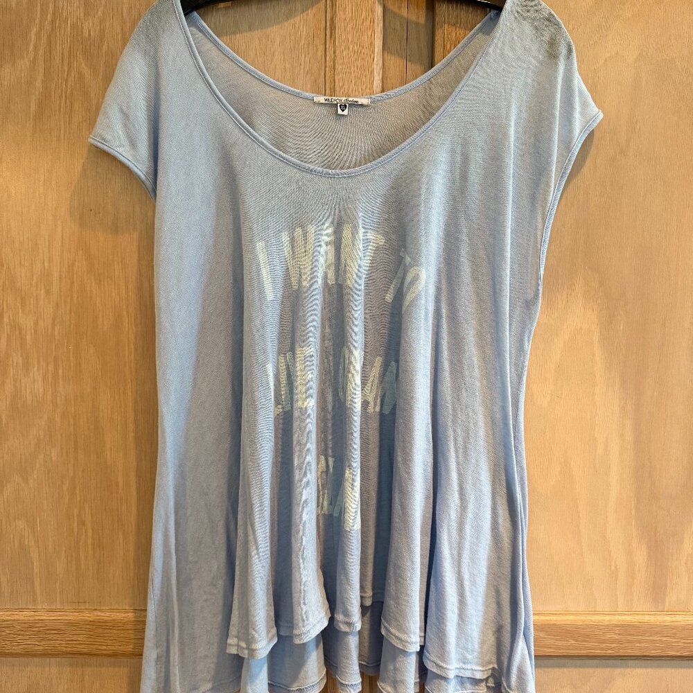 Swim Cover Up or T-shirt Wildfox I Want to Live on an Island Graphic Summer XS